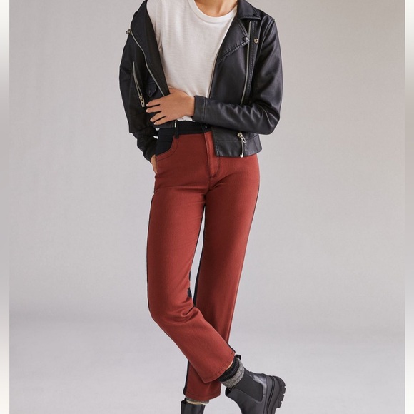 Maeve Colorblock straight jeans - Picture 3 of 9